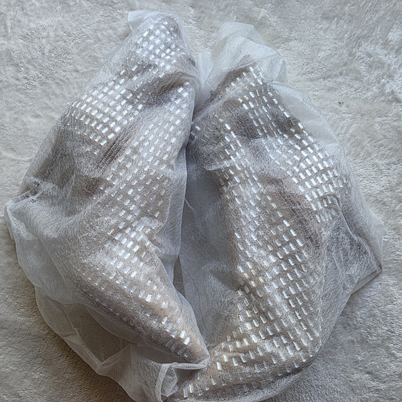 NEW Elegant Beige Stiletto Ankle Boots SIZE /7 shiny stones - Picture 9 of 12